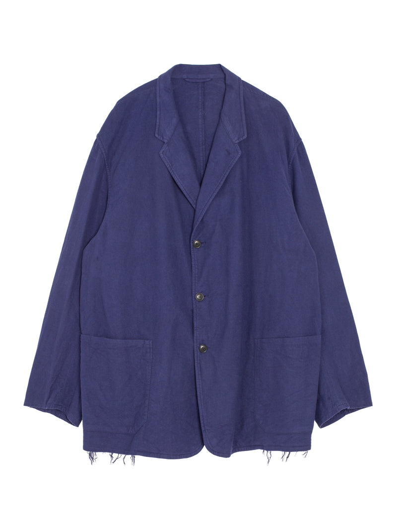 Cotton Flannel Jacket Royal Blue