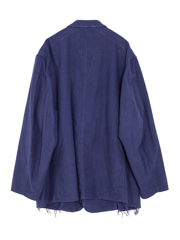 Cotton Flannel Jacket Royal Blue