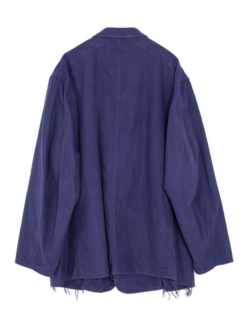 Cotton Flannel Jacket Royal Blue
