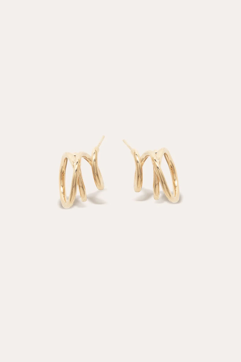 Flow Earrings Gold