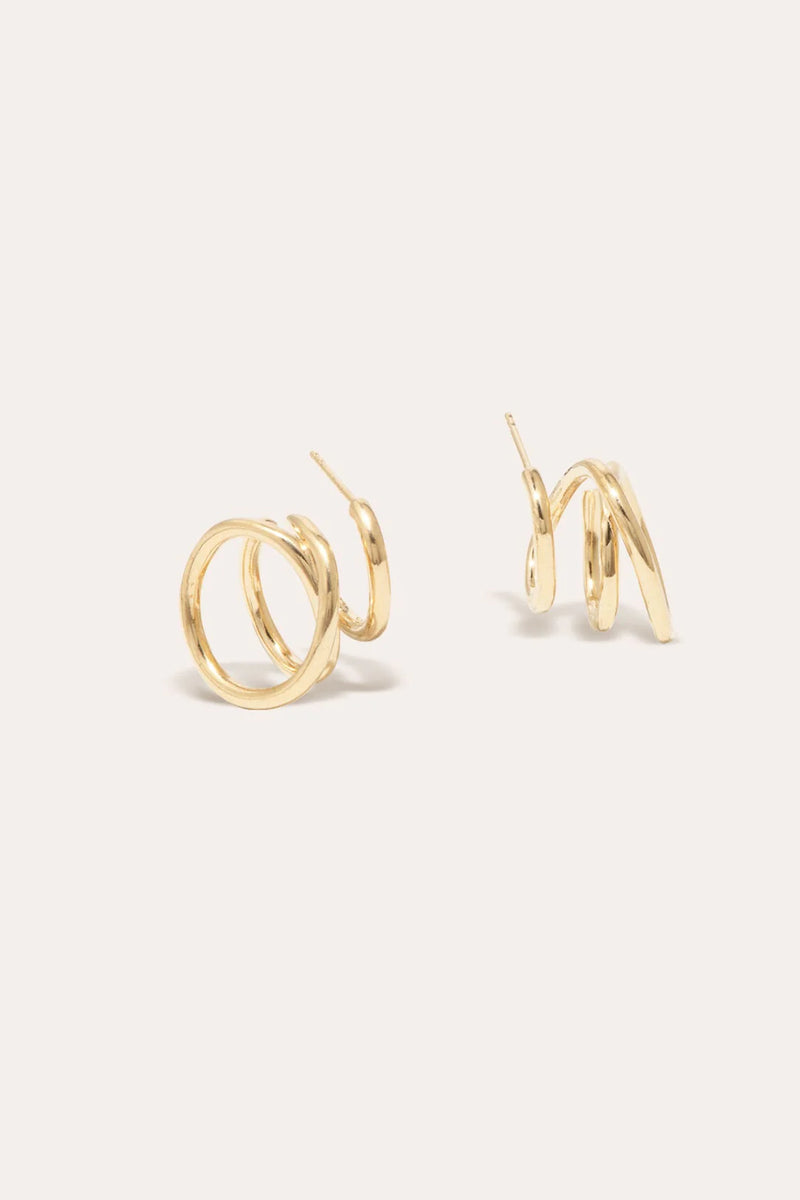 Flow Earrings Gold