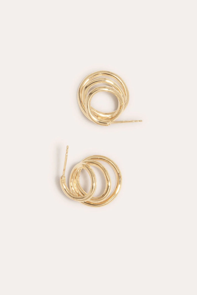 Flow Earrings Gold