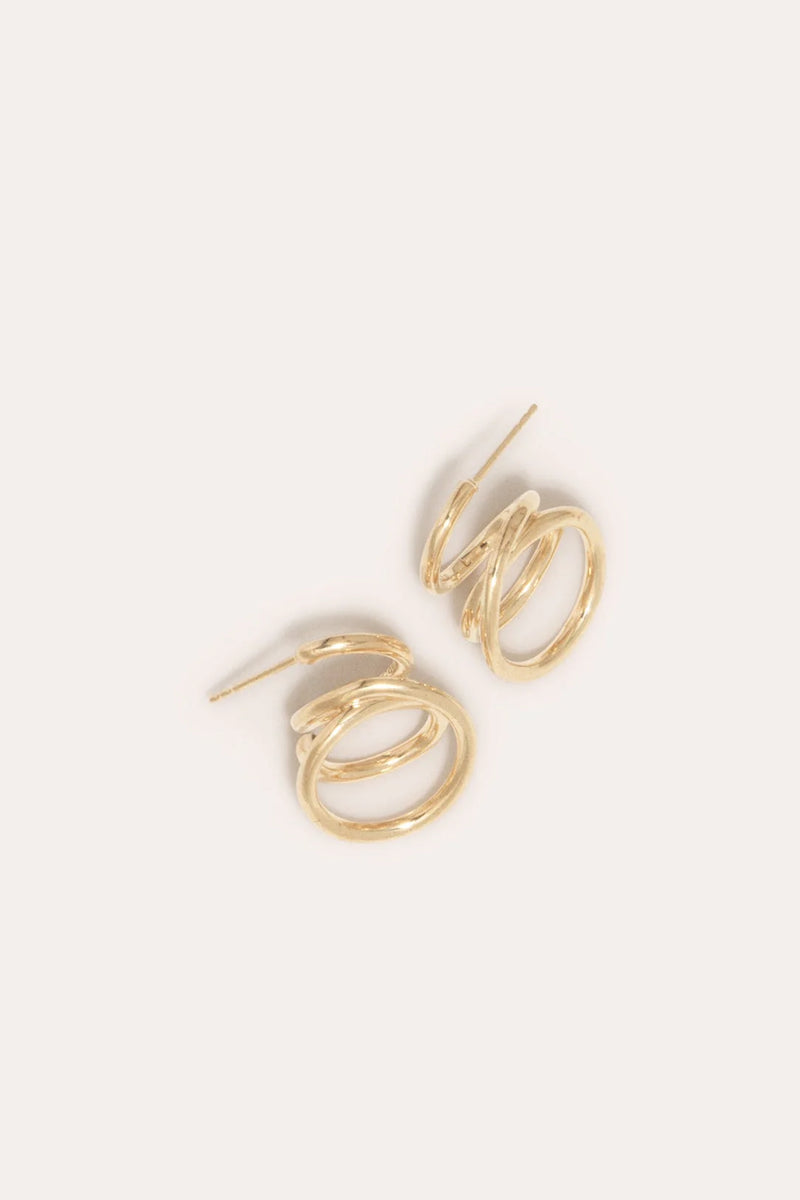 Flow Earrings Gold