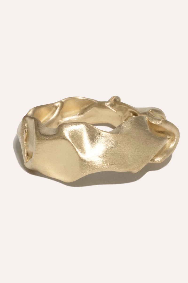 Notsobig Crunched Gold Plated Ring