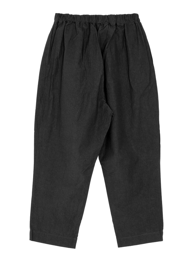 Cotton Linen Typewriter Folk Pants Black