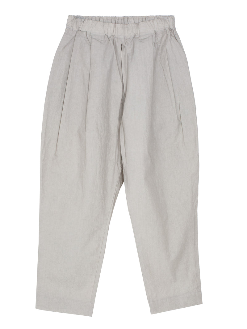 Cotton Linen Typewriter Folk Pants Light Gray
