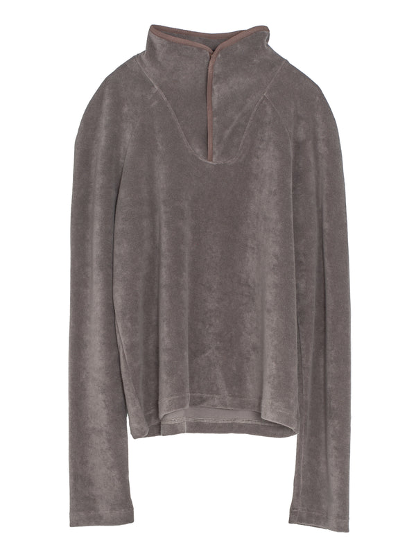 Near Velvet Terry Zip Up Moss