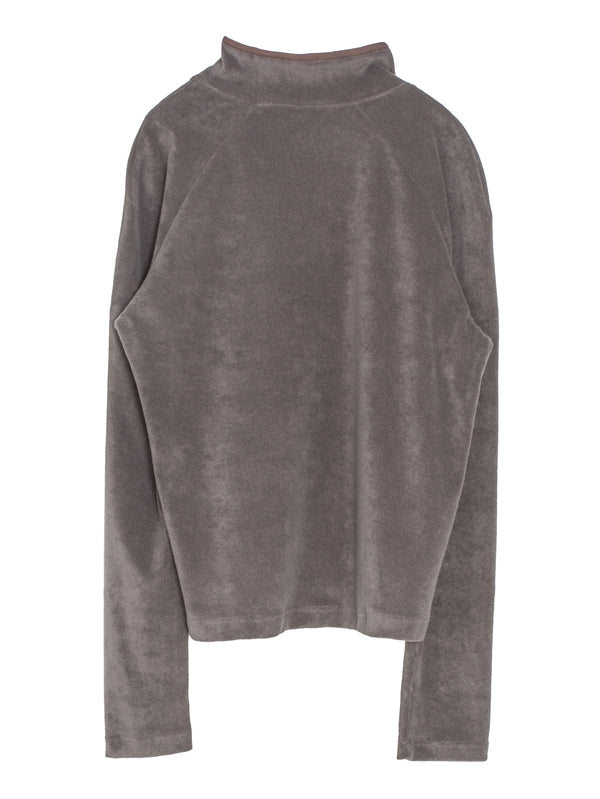 Near Velvet Terry Zip Up Moss