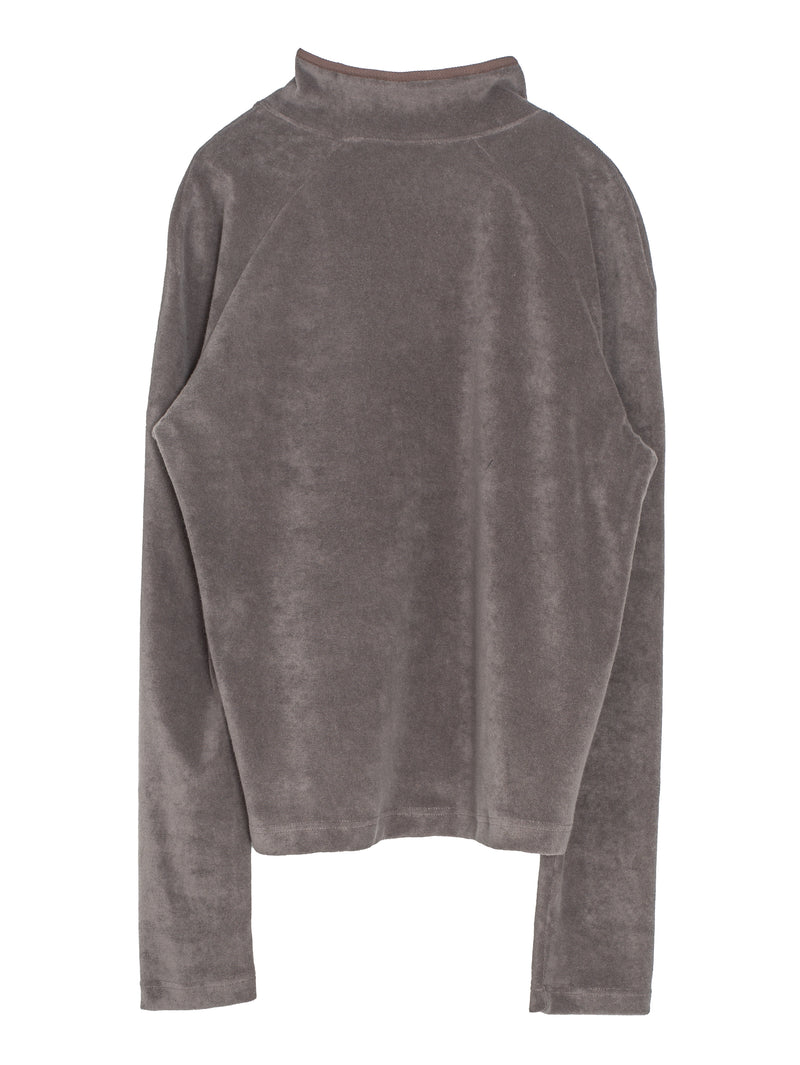 Near Velvet Terry Zip Up Moss