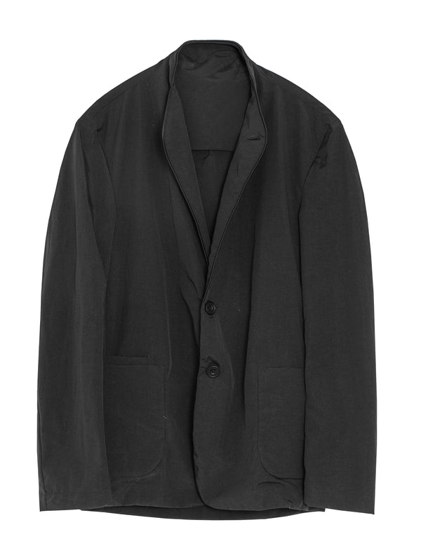 Single Breasted Nylon Tafetta Go Jacket Black