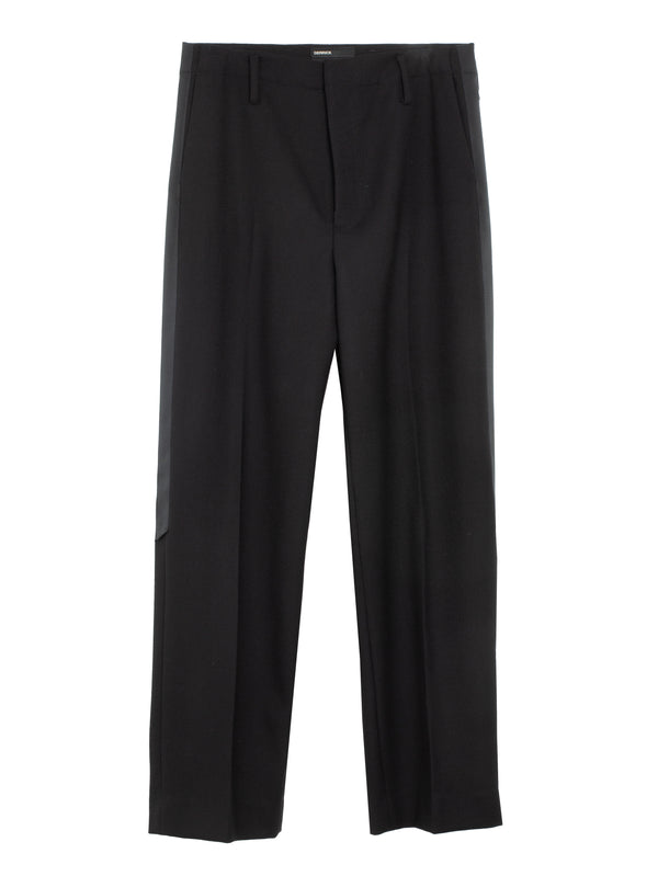 Broken Stripe Suit Trousers Tonal Black