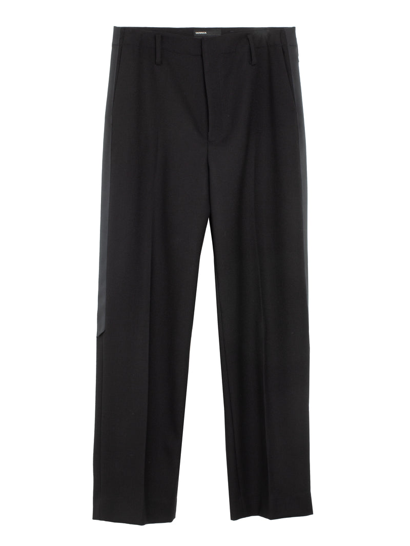Broken Stripe Suit Trousers Tonal Black