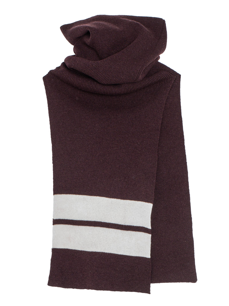 Merino Snoodscarf Oxblood Ecru