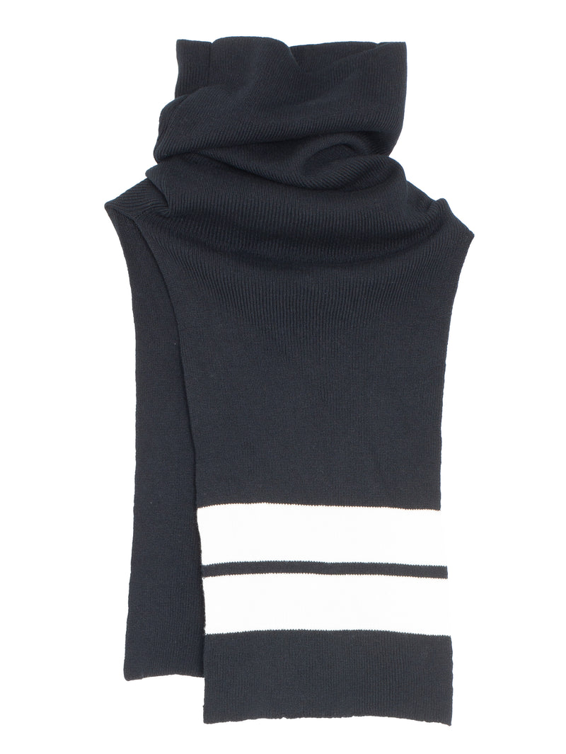 Merino Snoodscarf Black Ecru