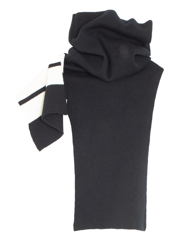 Merino Snoodscarf Black Ecru