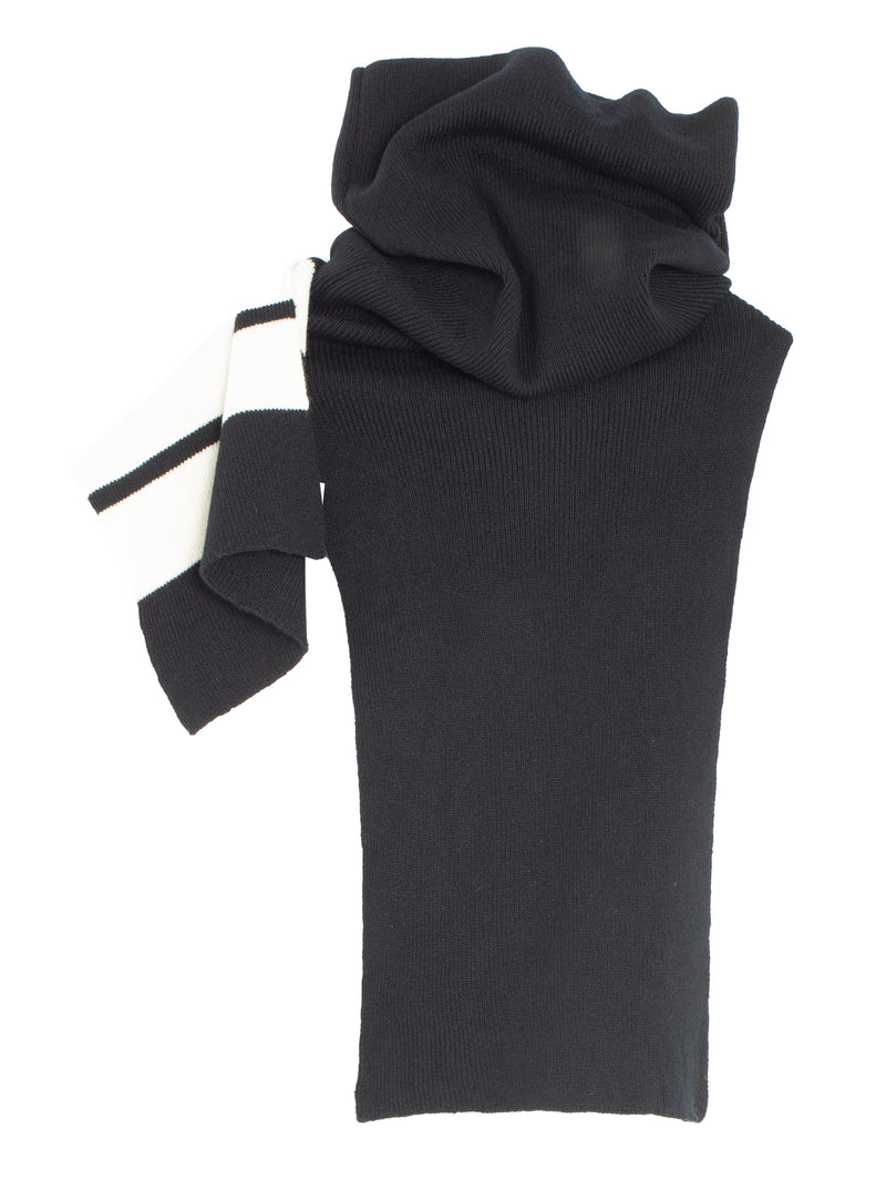 Merino Snoodscarf Black Ecru