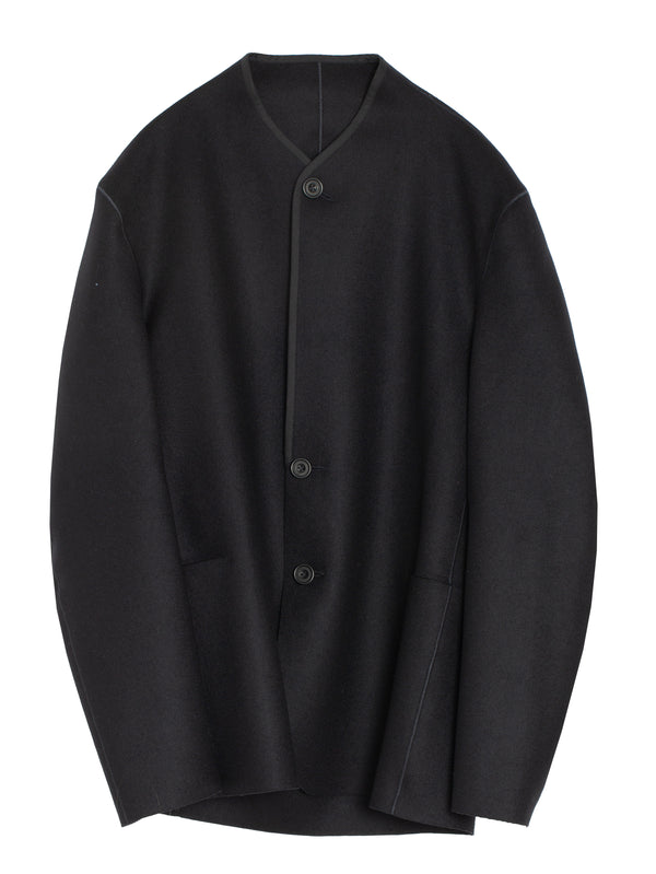 Single Breasted Cardigan Wool Jacket Black