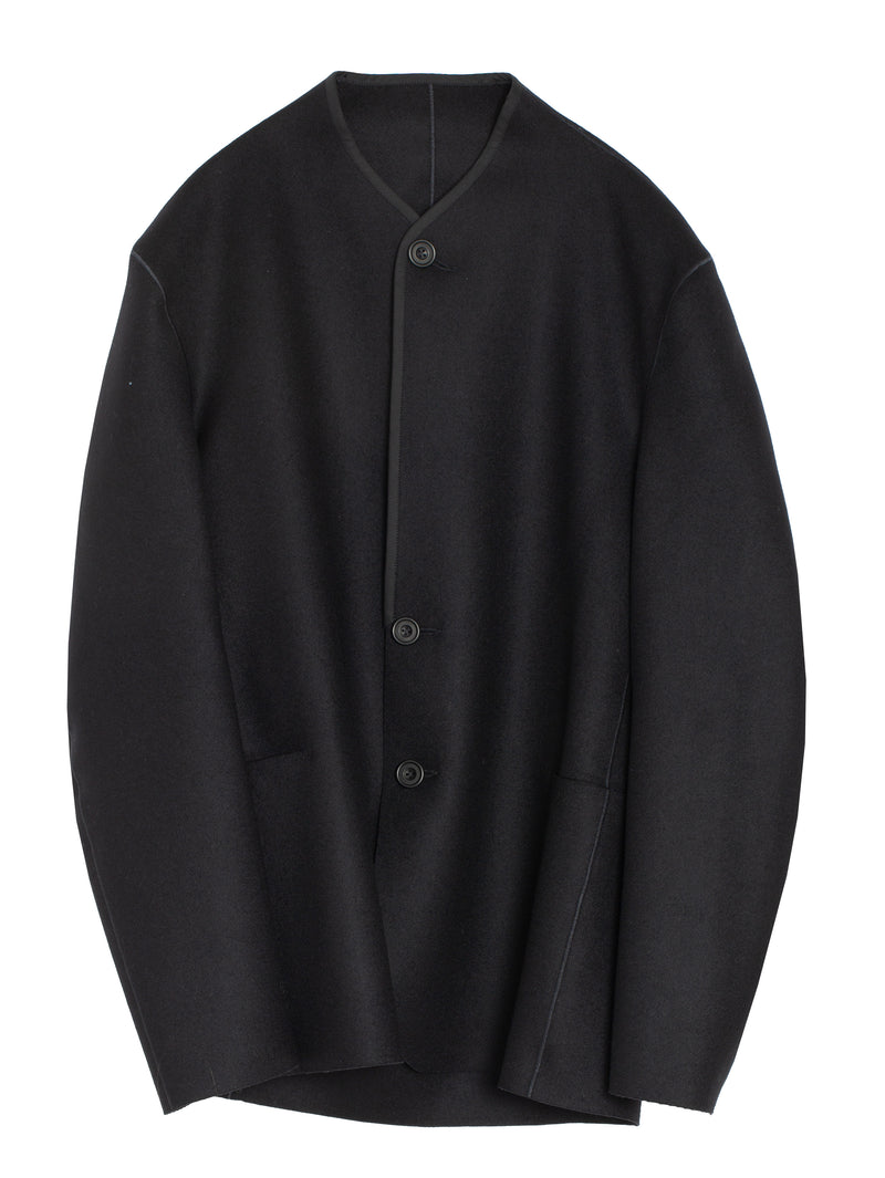 Single Breasted Cardigan Wool Jacket Black