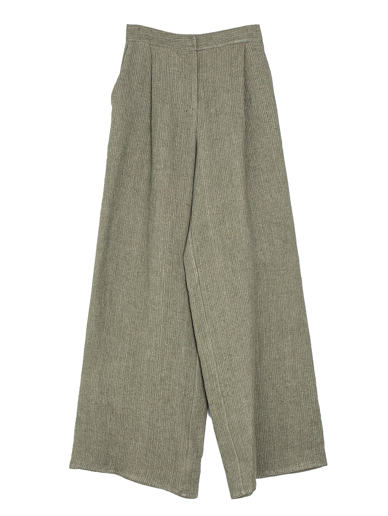 Full Pants Wave Linen Military