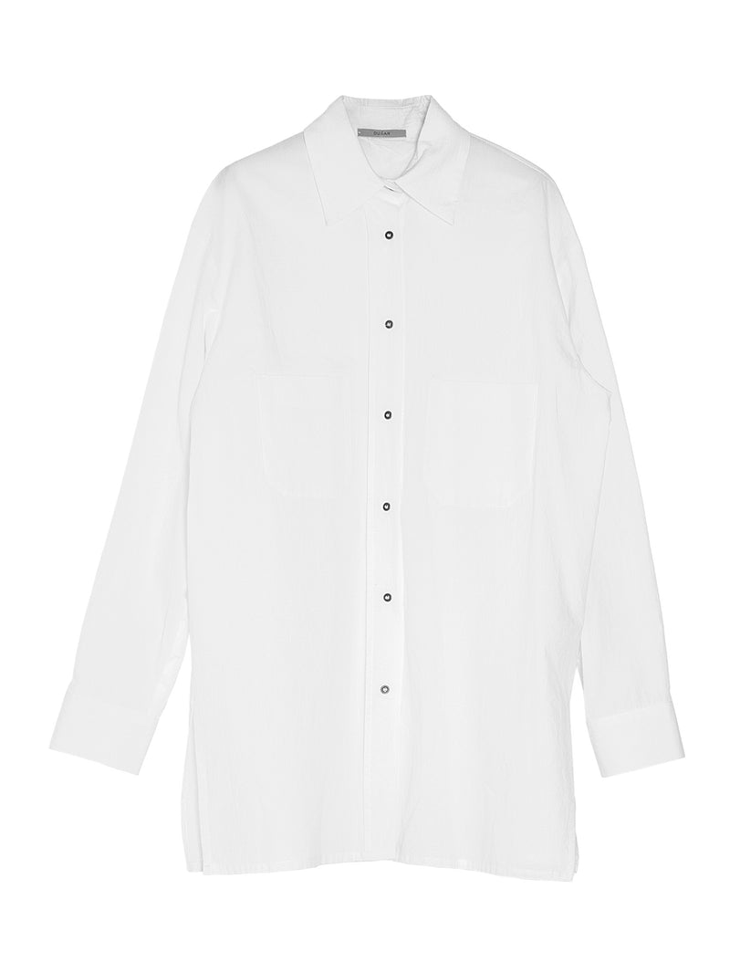 Boyfriend’s Shirt Striped Cotton Provence White