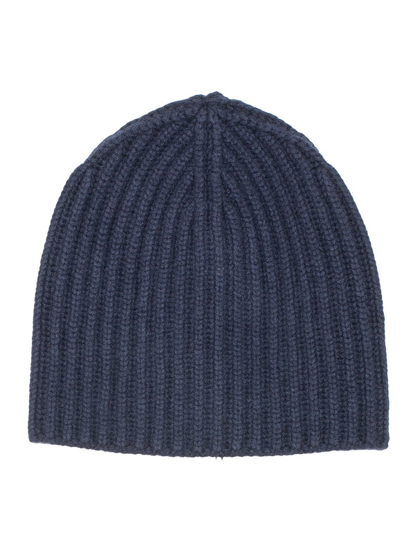 Beanie Hat Cashmere Knit Midnight