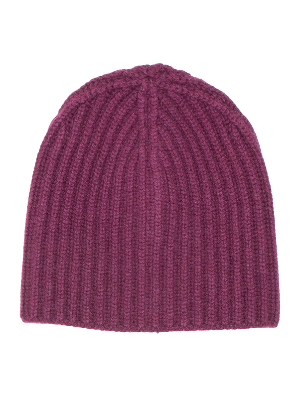 Beanie Hat Cashmere Knit Oxblood