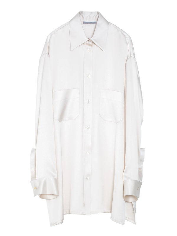 Boyfriend's Shirt Doppio Raso Winter White