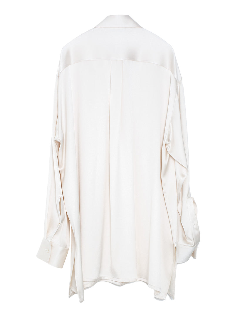 Boyfriend's Shirt Doppio Raso Winter White