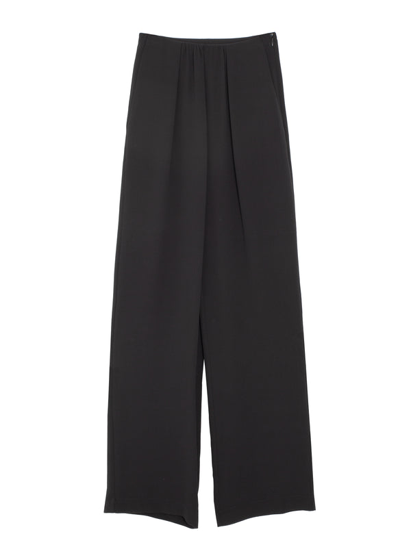 Classic Pants Heavy Crepe Silk Black