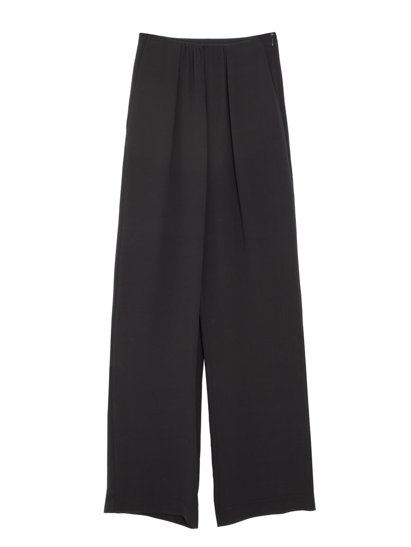 Classic Pants Heavy Crepe Silk Black