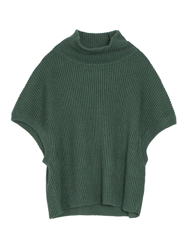 T-Neck Sleeveless Sweater Forest