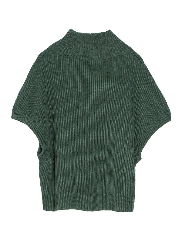 T-Neck Sleeveless Sweater Forest