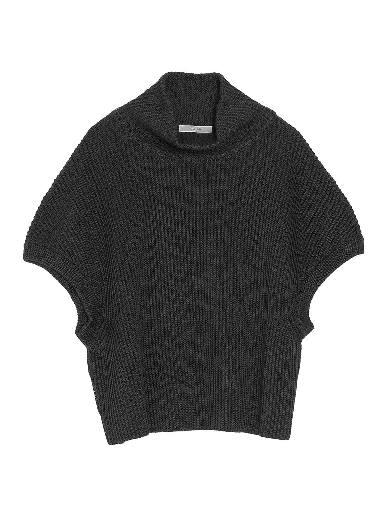 T-Neck Sleeveless Sweater Black