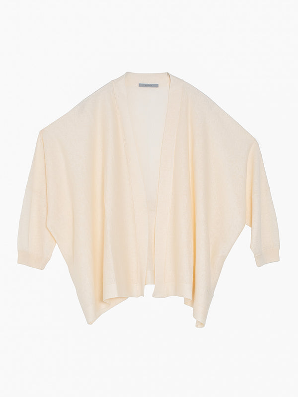 Loose Short Cardigan Ivory