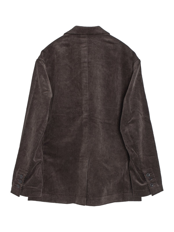 Three Button Jacket Sumi Ink Corduroy Brown