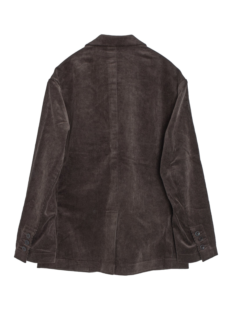 Three Button Jacket Sumi Ink Corduroy Brown