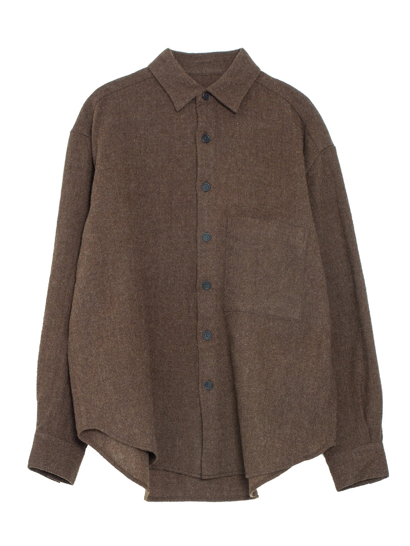 Big Shirt Two Lightweight Wool Gauze Rust Evan Kinori