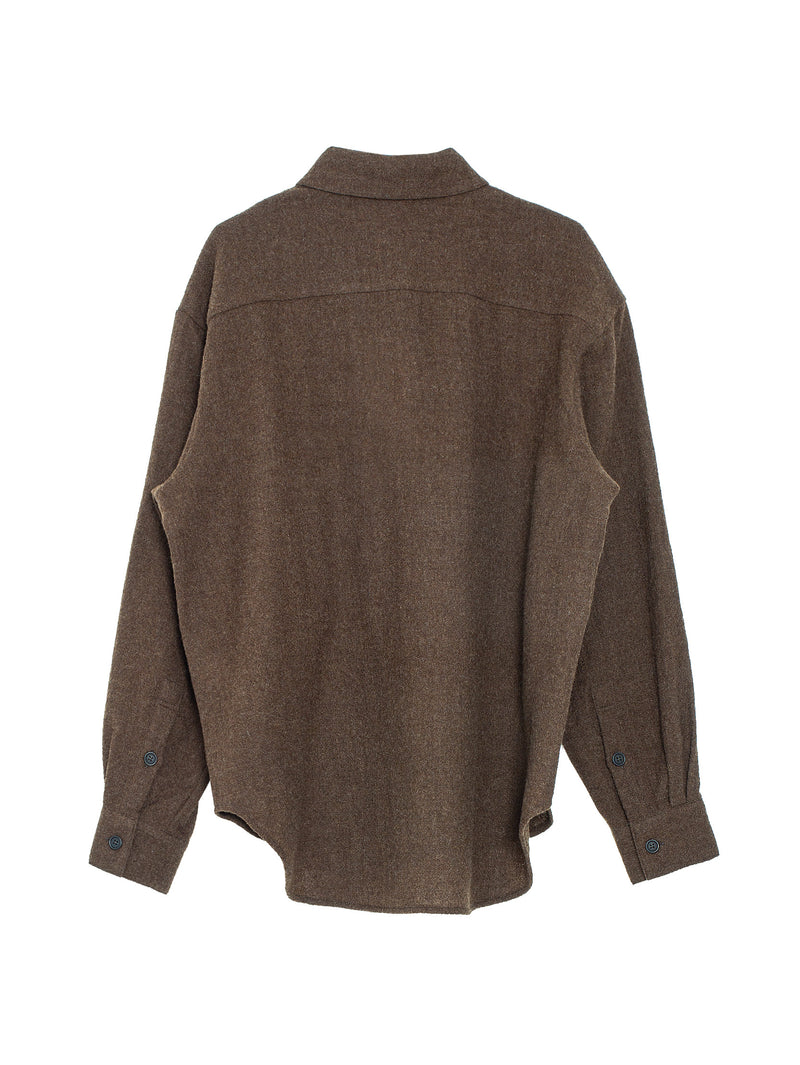 Big Shirt Two Lightweight Wool Gauze Rust Evan Kinori