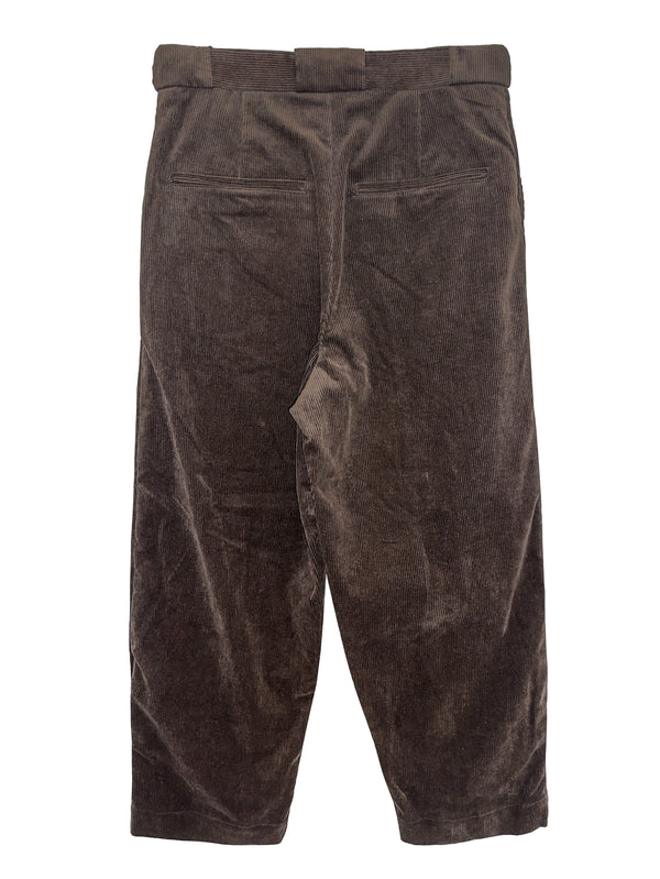 Flat Front Pant Sumi Ink Corduroy Brown