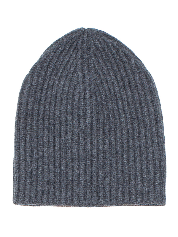 Knit Hat Cashmere Lambswool Charcoal