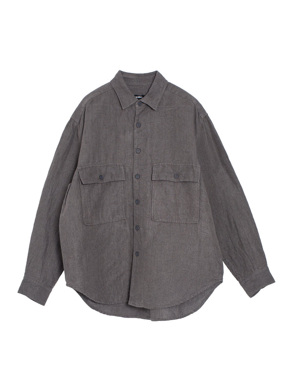 Big Shirt Dobby Weave Hemp Shale Grey