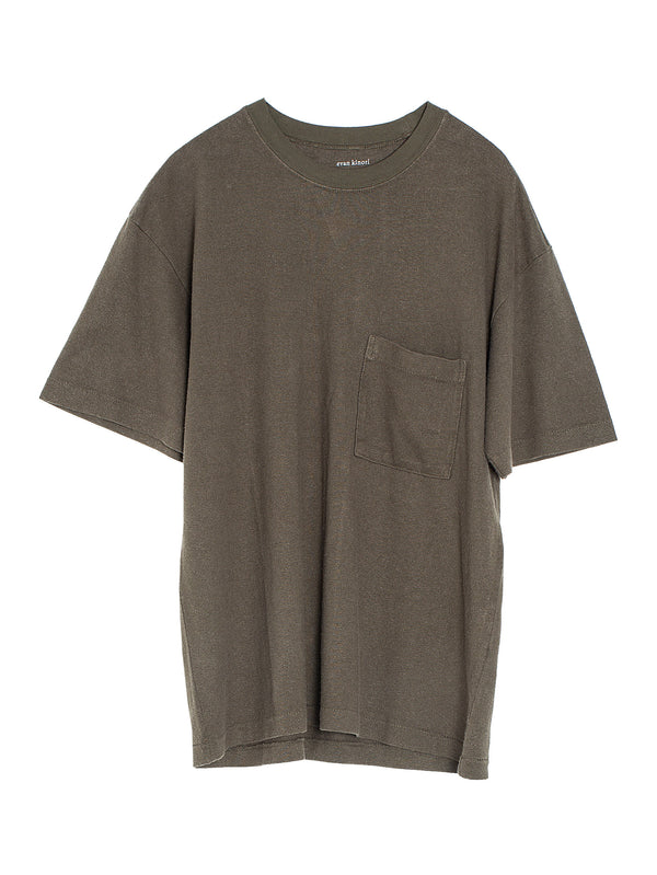 Pocket Tee Organic Cotton Hemp Jersey Faded Olive