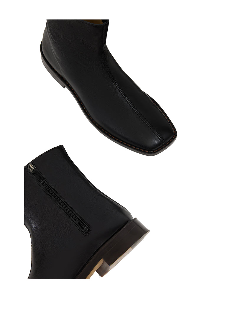 Lemaire Women's Piped Zipped Boots Black – Opia