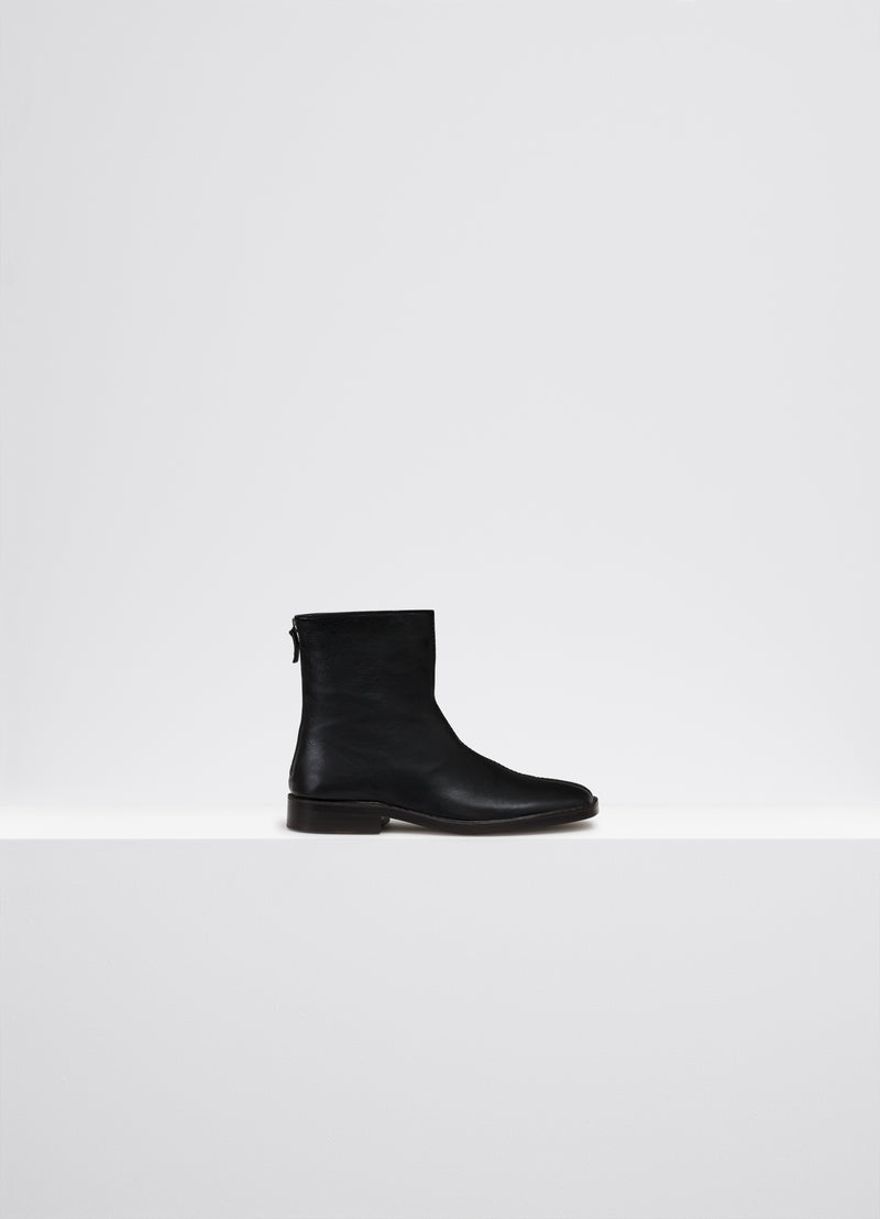 Women's Piped Zipped Boots Black