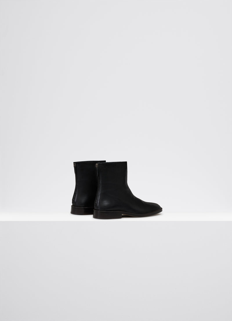 Women's Piped Zipped Boots Black