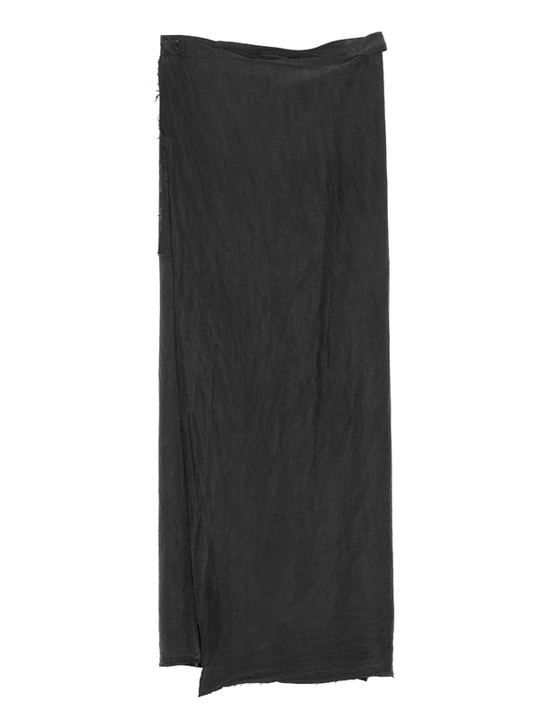 No.304 Silk Pongee Wrap Skirt Black