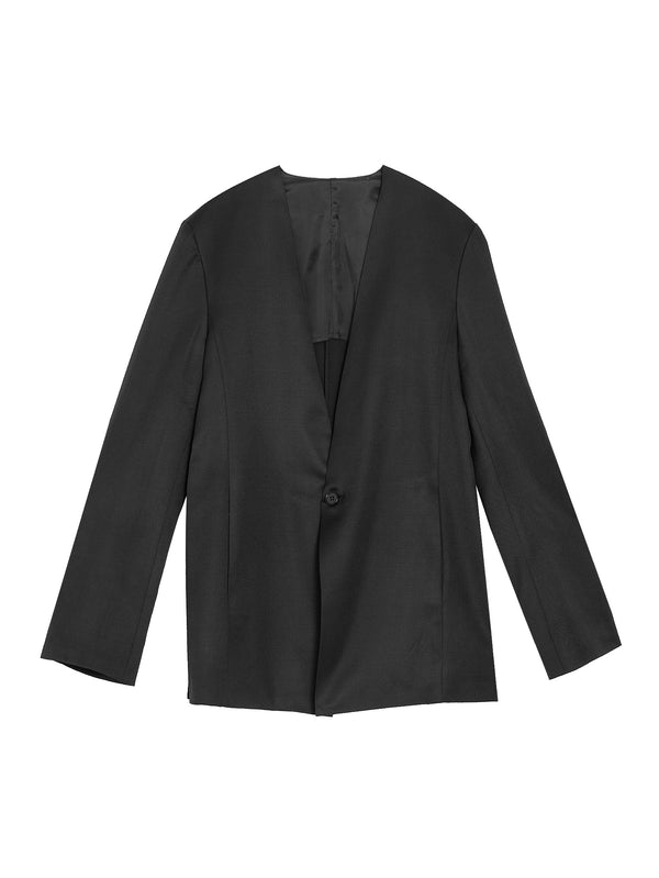 No.63 Summer Wool Folded Jacket Black