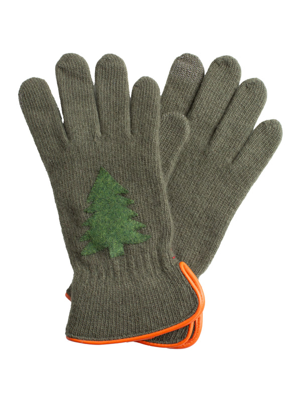 Women’s Wool Cashmere Gloves Greige Snow Star