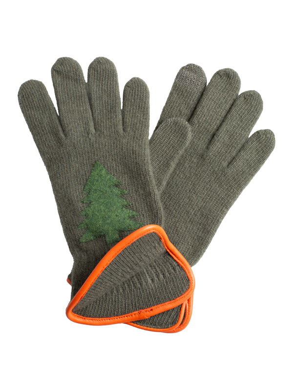 Women’s Wool Cashmere Gloves Greige Snow Star