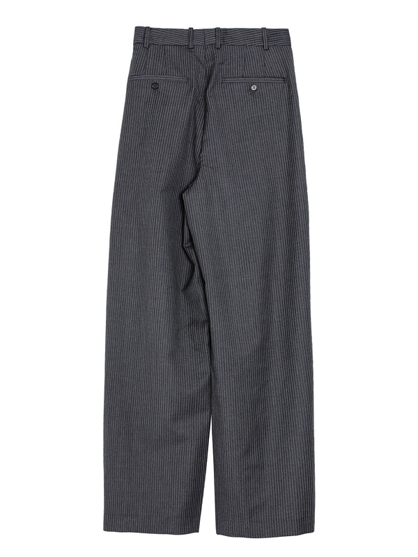 Elongated Trousers Grey Chalkstripes Hed Mayner